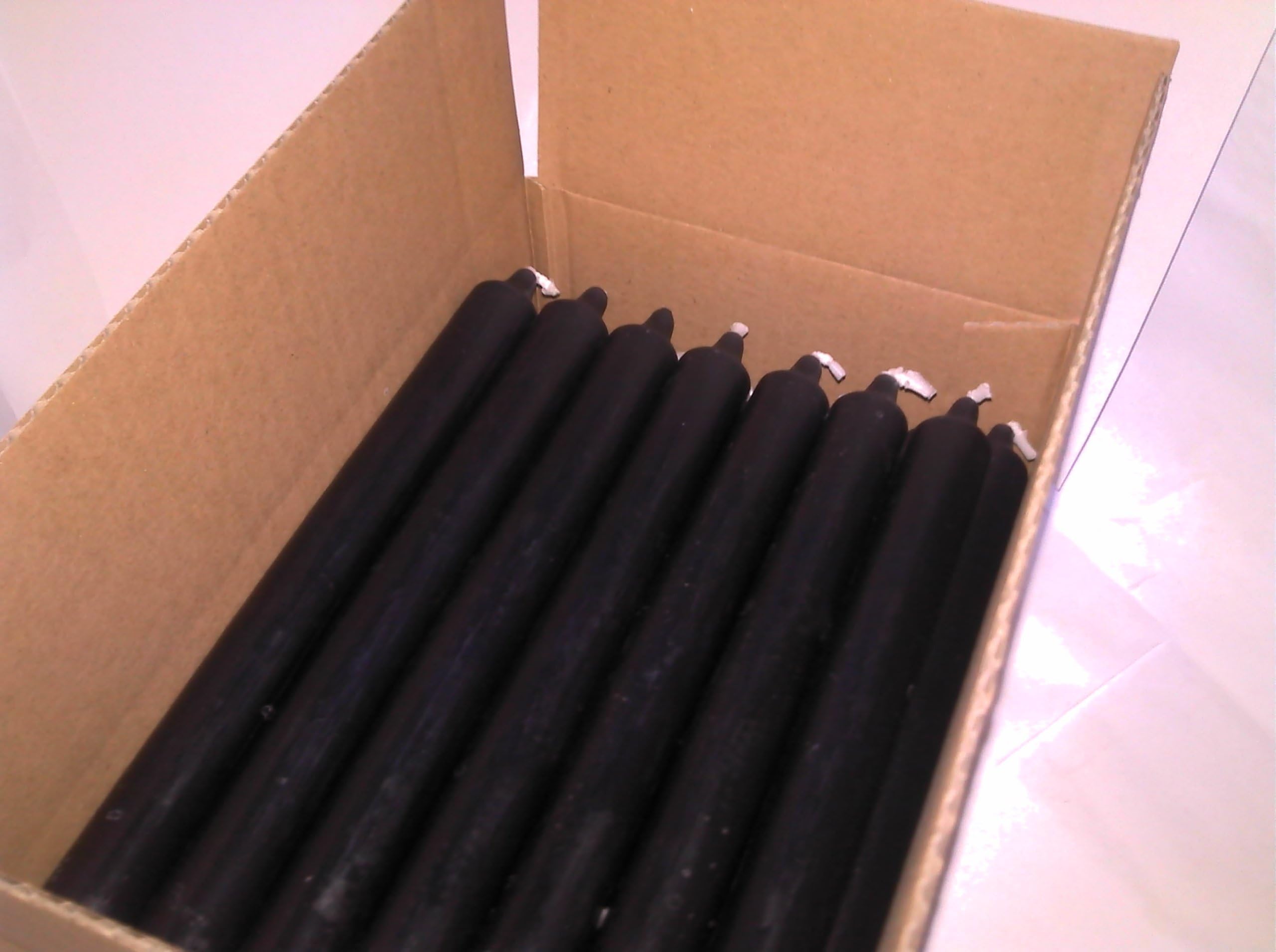 Ashleys Workshop Dinner candles bistro style box of 28 (Black)