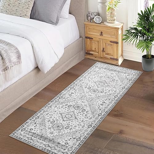 Miniatura 1 de Alfombra de pasillo tribal vintage de 2 x 6 pies, lavable a máquina, alfombra de pelo bajo, antideslizante y no desprende pelusa, alfombra de piso,
