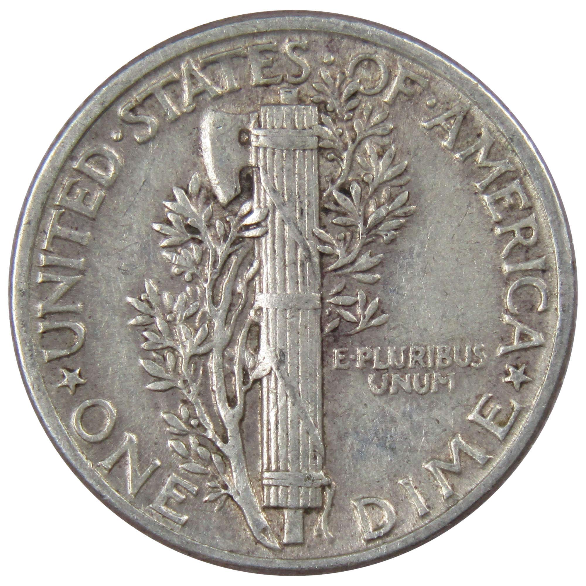 1943 Mercury Dime XF EF Extremely Fine 90% Silver 10c US Coin