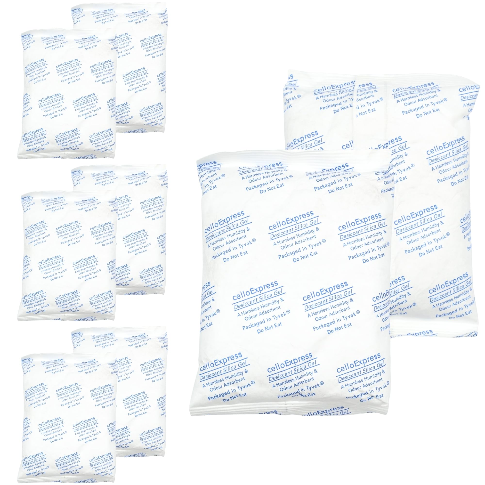 Bustine di gel di silice, 250 g, confezione da 2 pezzi; peso totale: 500 g