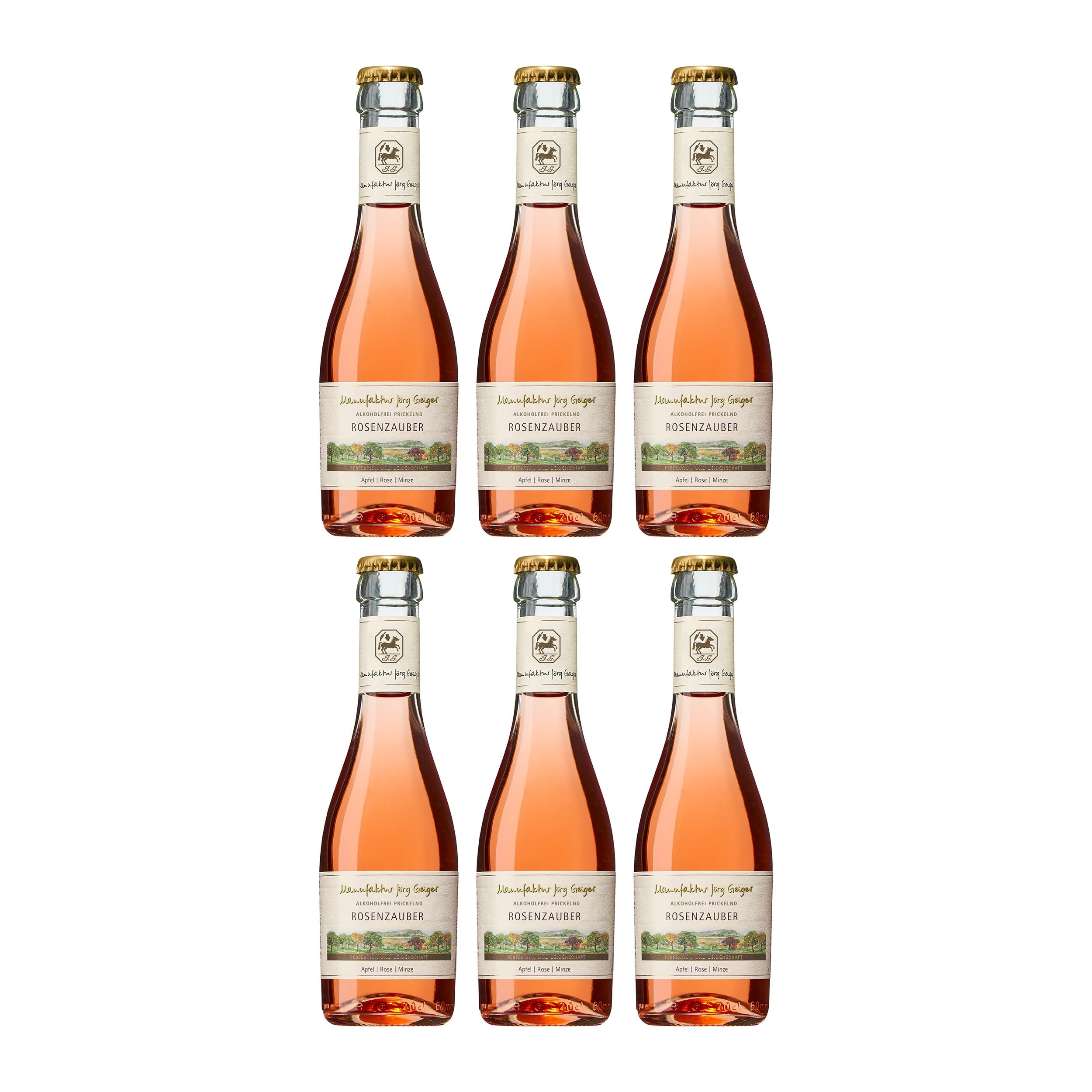 Manufaktur Jörg Geiger Rosenzauber piccolo alkoholfrei Schaumwein süss Deutschland inkl. FeinWert E-Book (6 x 0.2 l)