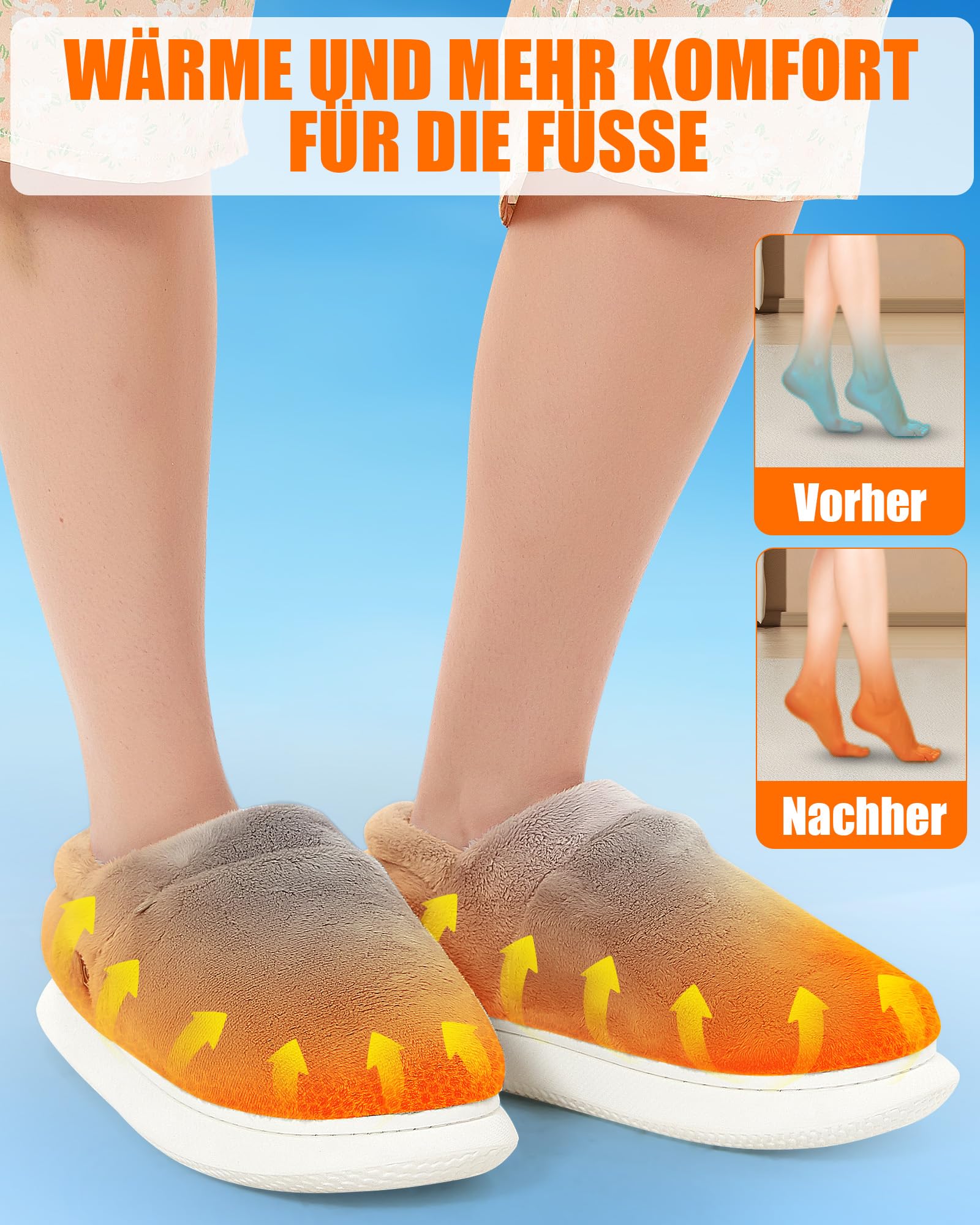 Beheizbare Hausschuhe