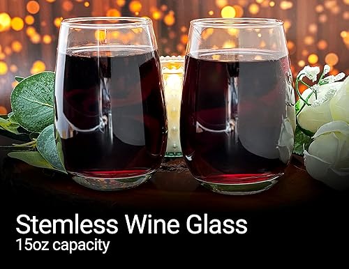 Miniatura 2 de R and R Imports Las Ollas Puerto Rico Souvenir 15 onzas grabadas con láser sin tallo, diseño de brújula de copa de vino, paquete de 2 unidades