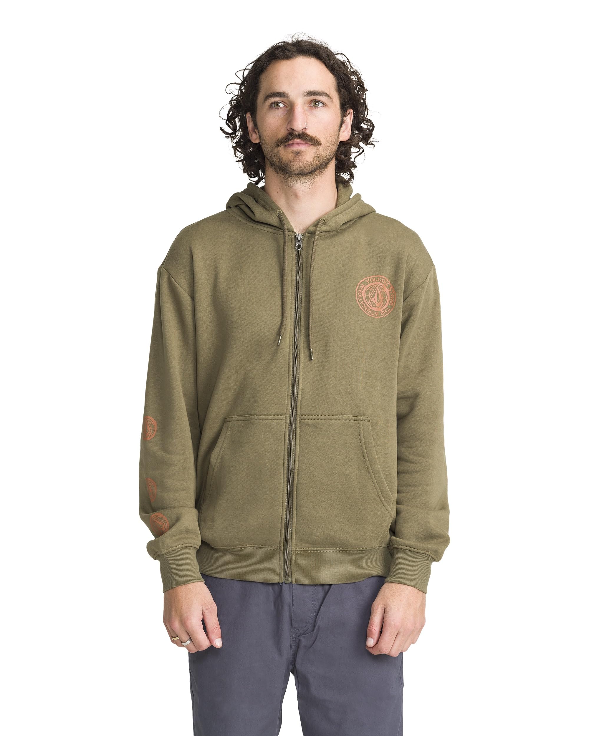 Volcom Men's Roundabout Zip Hoodie Fleece Sweatshirt