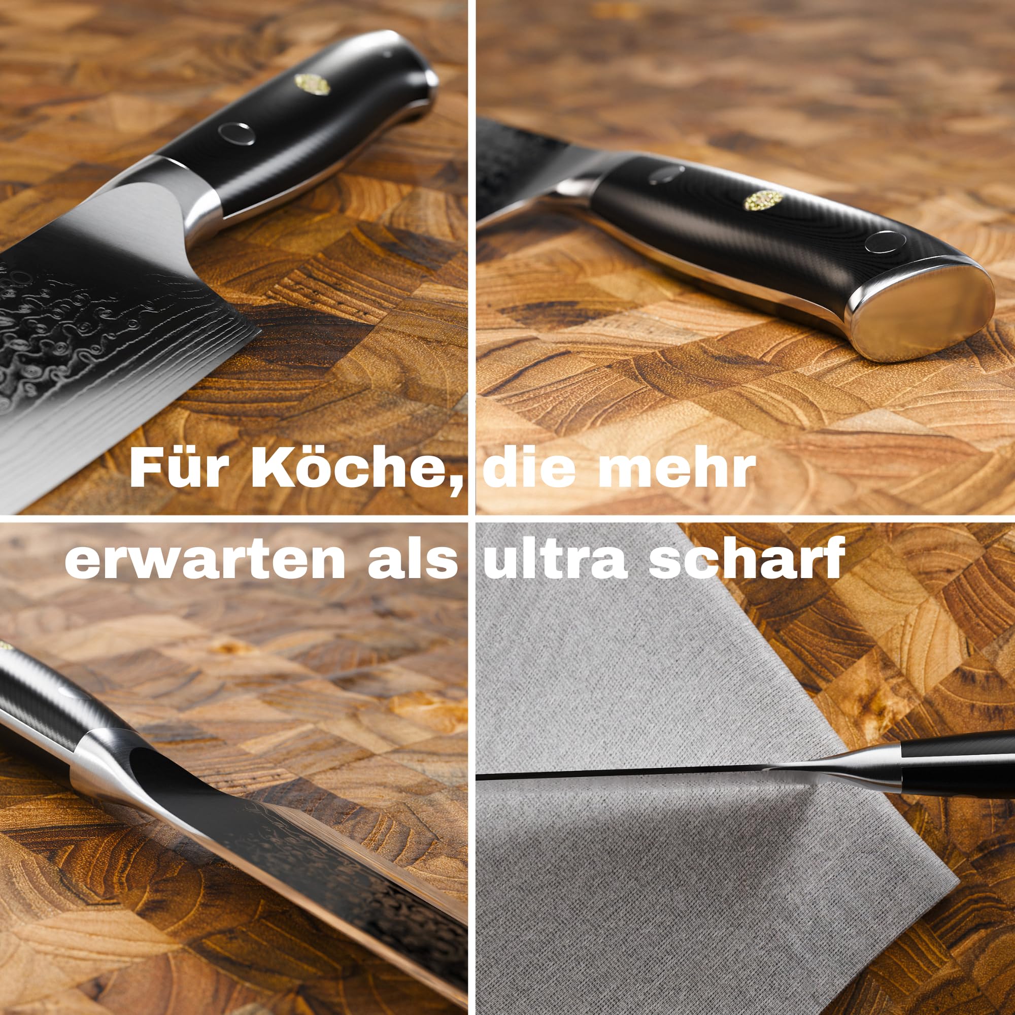 Santoku Damastmesser 18cm,Profi Kochmesser aus 67 Lagen VG10 Stahl | Handgeschmiedete Klinge, Echte Damastmusterung, G-10 Griff, Japanisches Kochmesser Extrem Scharf, Test "SEHR GUT"