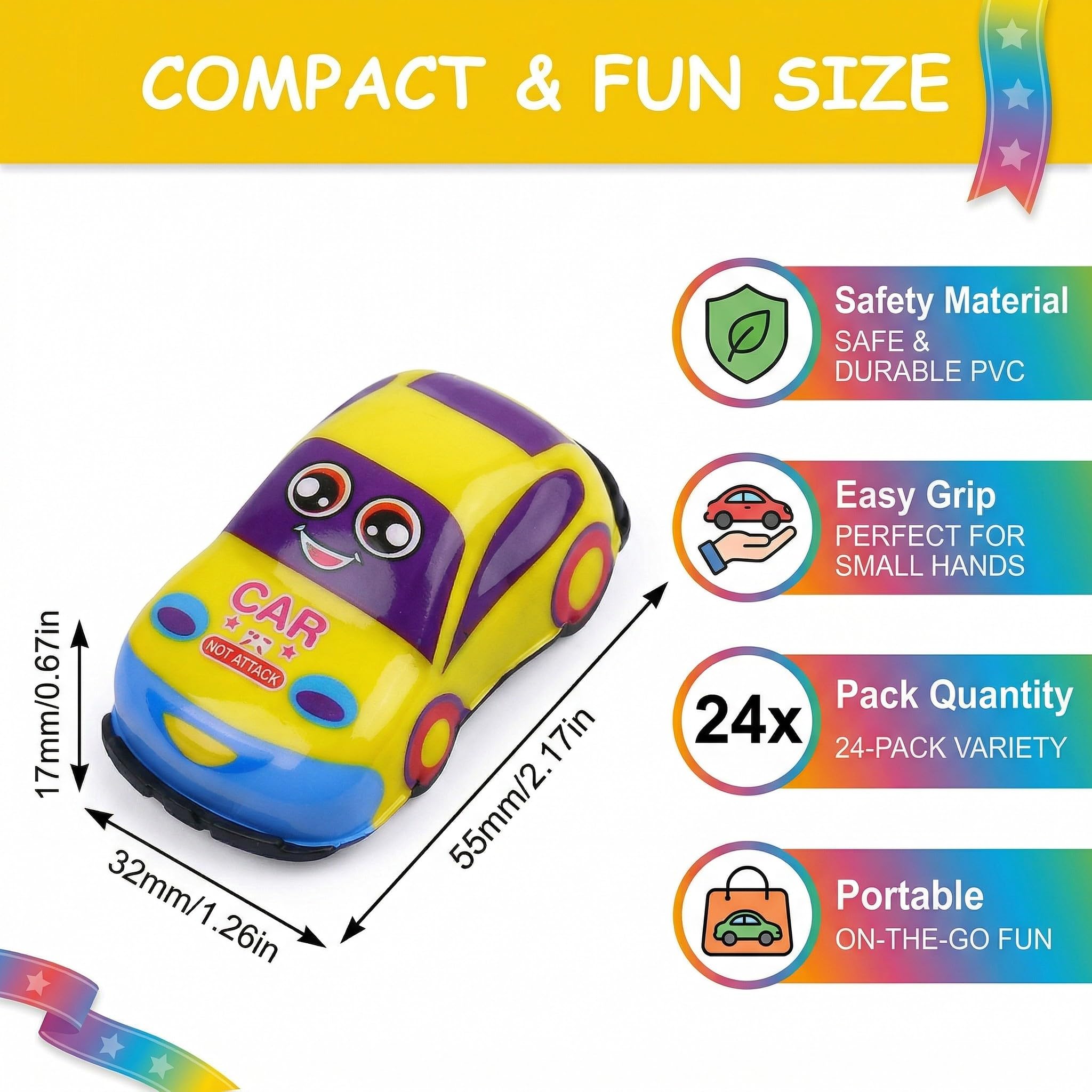 NiceNaiils 24 Pack Coches para Niños, Mini Racers Cars Juguetes, Micromachines de Retroceso de Metal, Juguete Coche de Carreras 3~9 Años, Cumpleaños Regalos — view 5