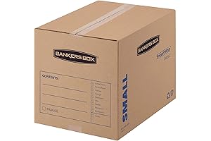 Bankers Box Small Moving Boxes 10 Pack, Perfect for Moving Supplies