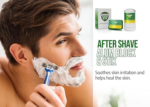 Miniatura 11 de Bloque de alumbre natural para después del afeitado, 3.5 onzas (3.53 oz) calmante de la piel y calma instantánea de la maquinilla de afeitar