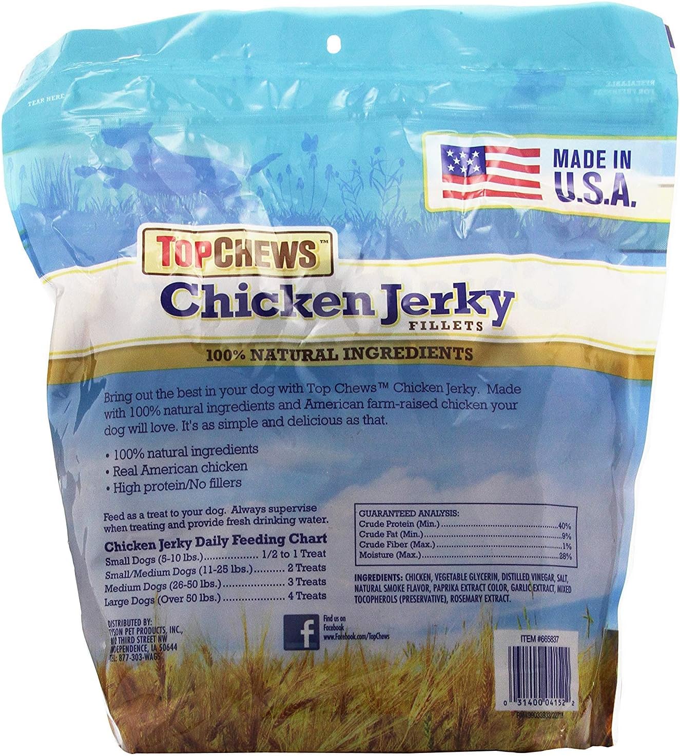 Title Top Chews 100 Natural Dog Treats Chicken Jerky