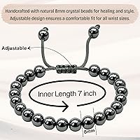 Vista 396 de Amazing Gemstone Yaxaite Bracelet for Women Men's Gifts - Protection Healing Crystal Bracelet - 8mm Gemstone Beaded Adjustable Bracelet Pulseras