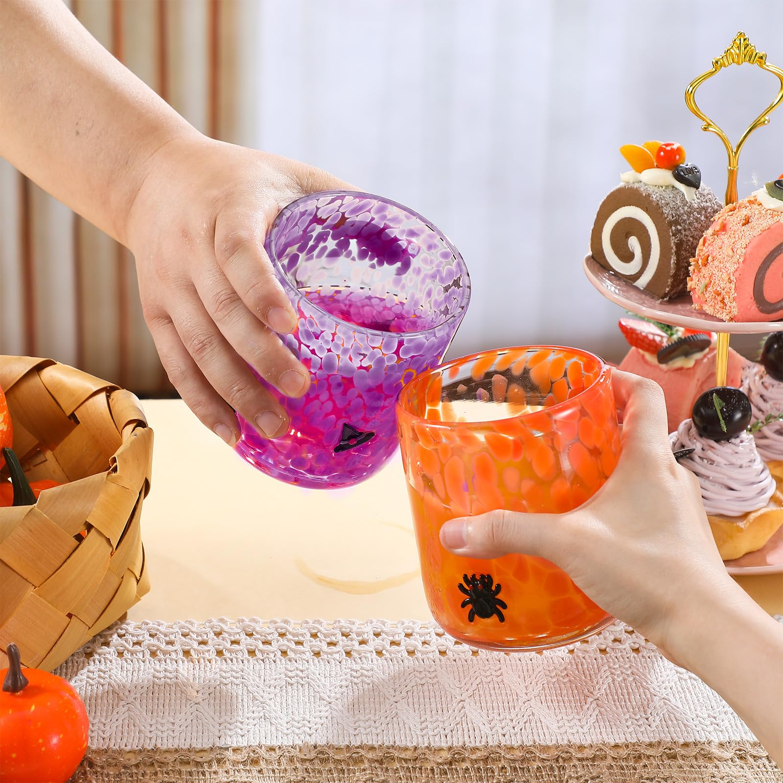 misa　ハロウィンのうさぎ　シーグラス／1点もの／フレーム Amazon.com: Skylety 2 Pcs Halloween Icon Juice Glasses - Black
