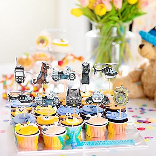 Miniatura 5 de 24 piezas USCG Guardacostas Cupcake Toppers Glitter Militar Emblema Cupcake Picks Cupcake Picks para el Día del Veterano del Ejército Hombres Niños