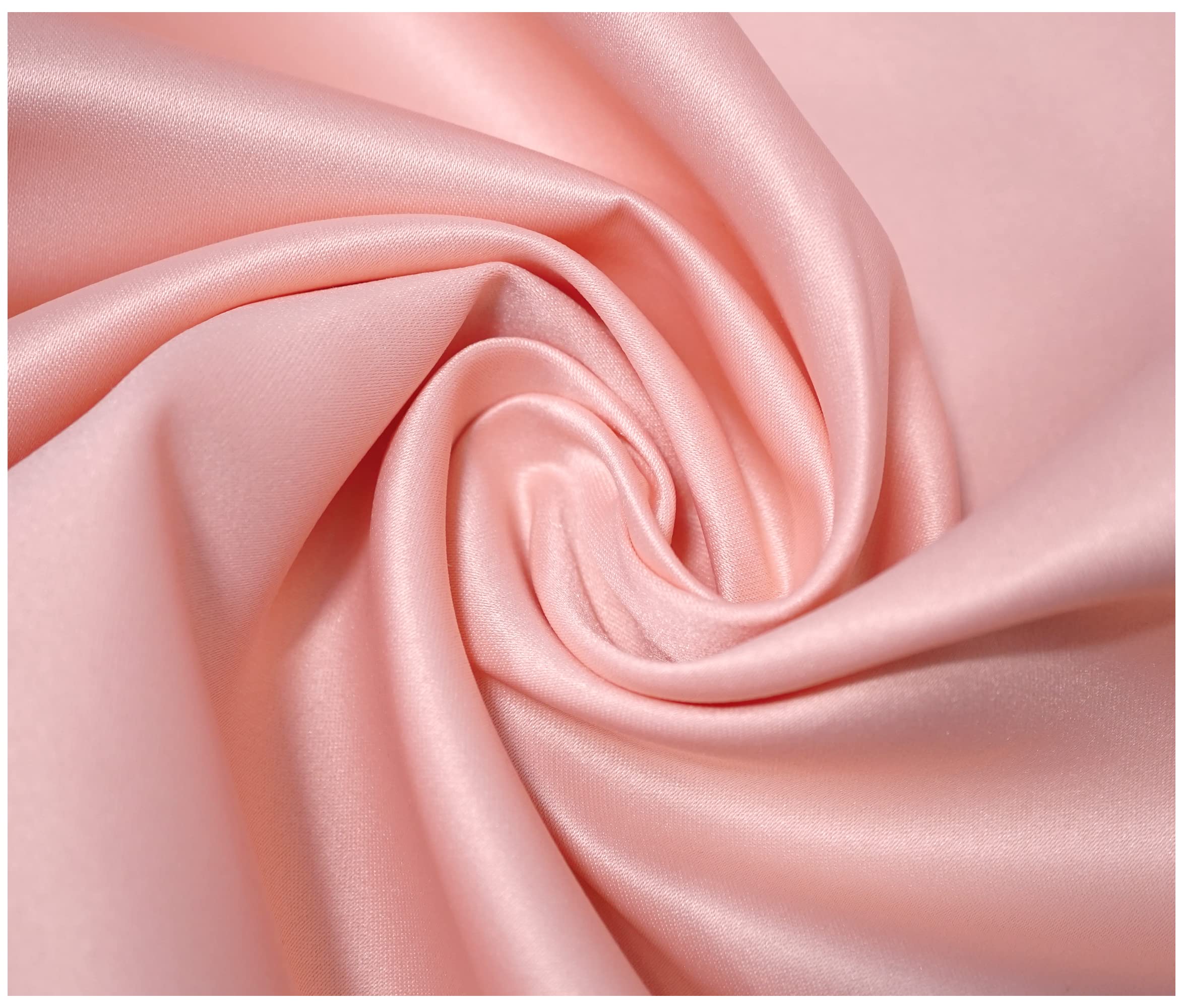 Matte Duchess Bridal Satin Polyester Fabric for Dressmaking Wedding Crafts Quilting Sewing 150cm Wide (10 Metre (1000 x 150cm), Dusky Pink) — image 1