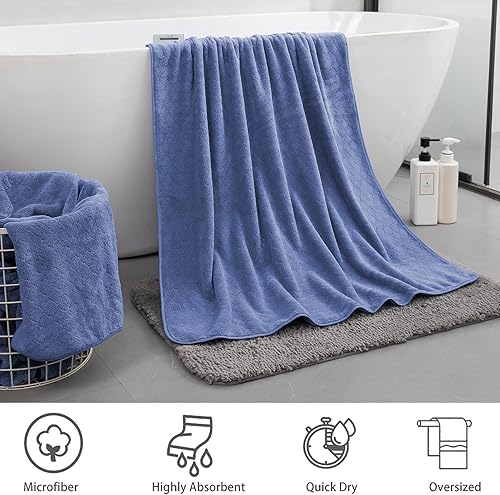 Miniatura 8 de Ycosy Juego de toallas de baño de 8 piezas, 2 toallas de baño grandes de gran tamaño, 2 toallas de mano y 4 toallas faciales, toalla de ducha de