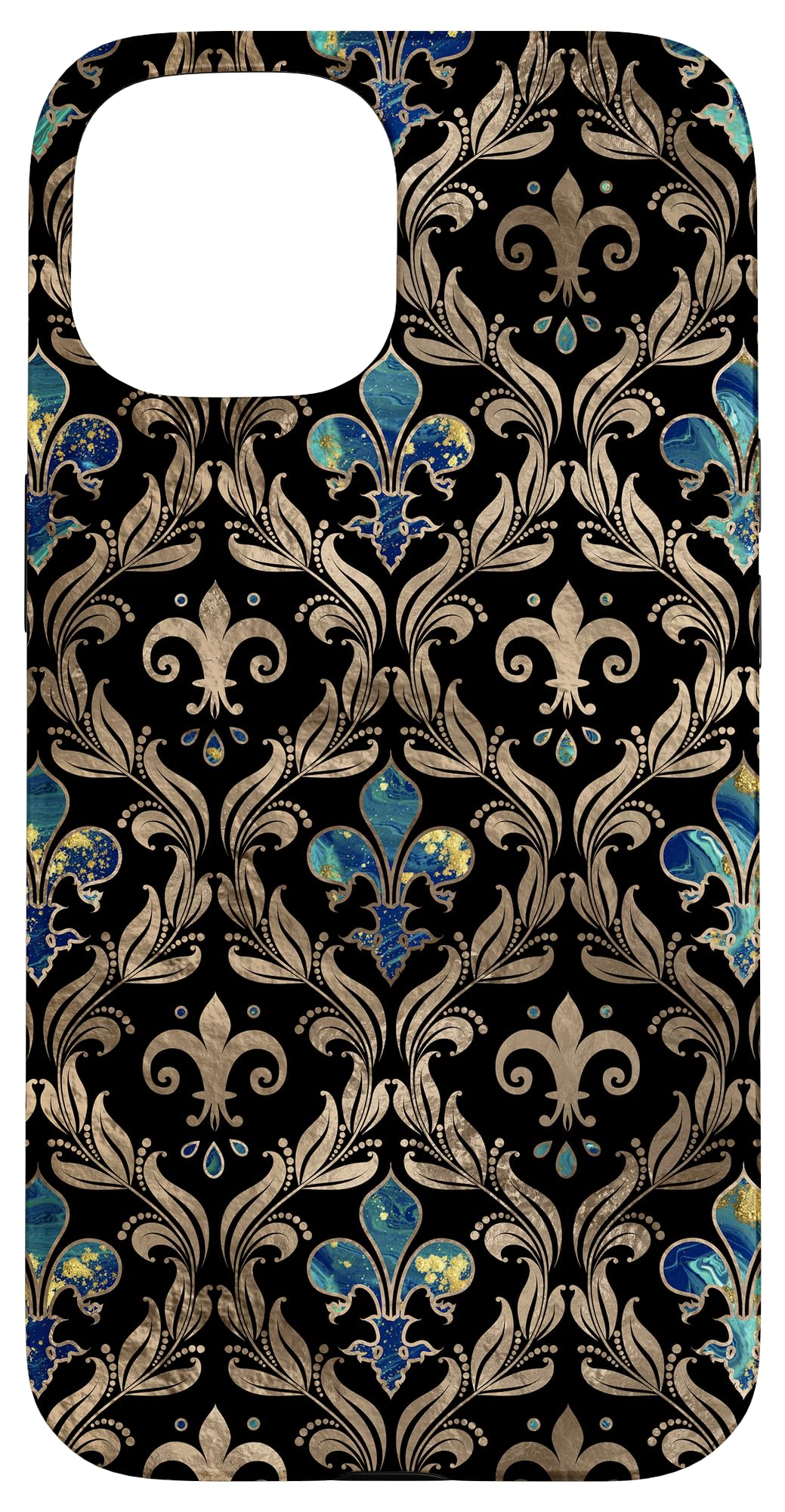 Luxury Fleur-de-lis pattern Case for iPhone 15