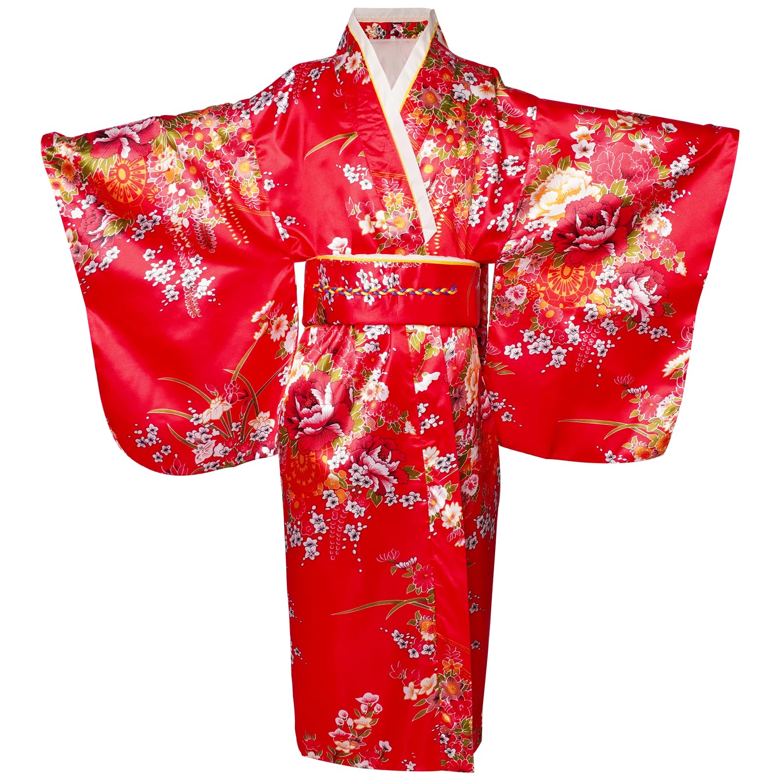 Kimono japonés de anime para niños, disfraz de cosplay para niñas, conjunto de falda tutú con máscara de zorro