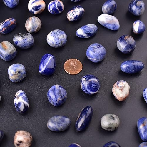 Vista 183 de Juego de piedras pulidas para chakras de 0.6 pulgadas, 7 piezas de piedras pulidas naturales y cristales a granel para curación, reiki, meditación