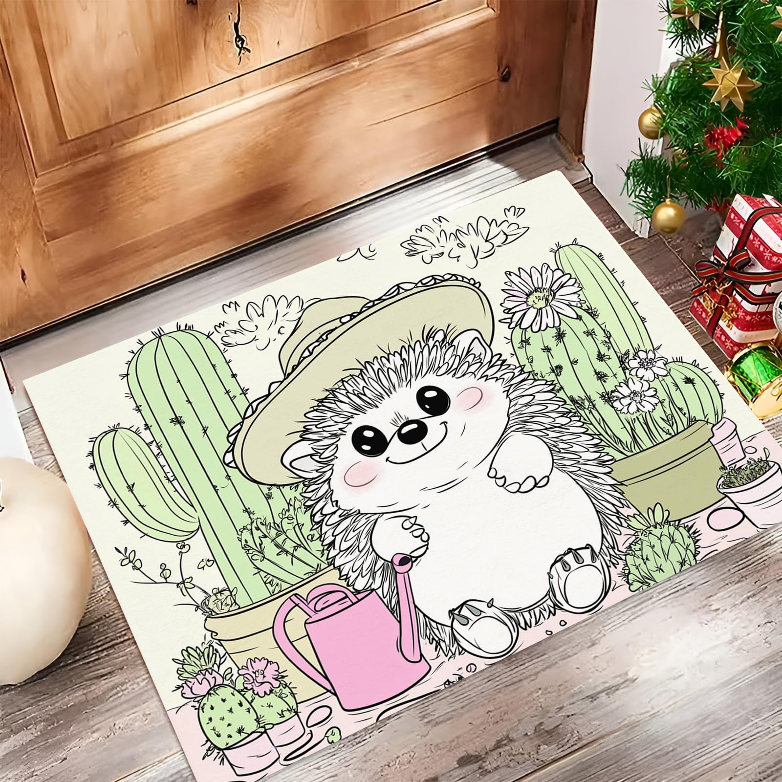 Tapis de sol pour porte d'entrée beige idéal pour un couloir propre