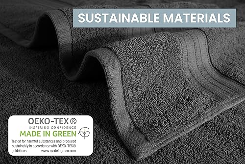 Miniatura 2 de Bennett & Shea Home Toallas de baño lujosas de 4 piezas, resistentes al olor, toallas de alta calidad de 27 x 54 pulgadas para baño, altamente