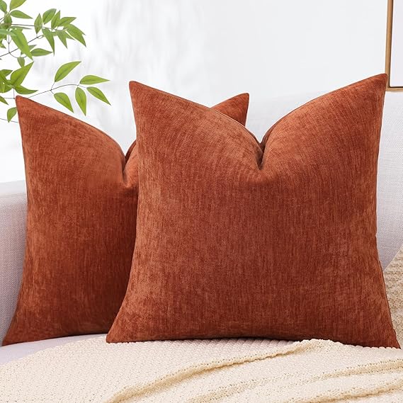 Decorative Pillow Covers DecorUhome Chenille Throw Pillow Covers