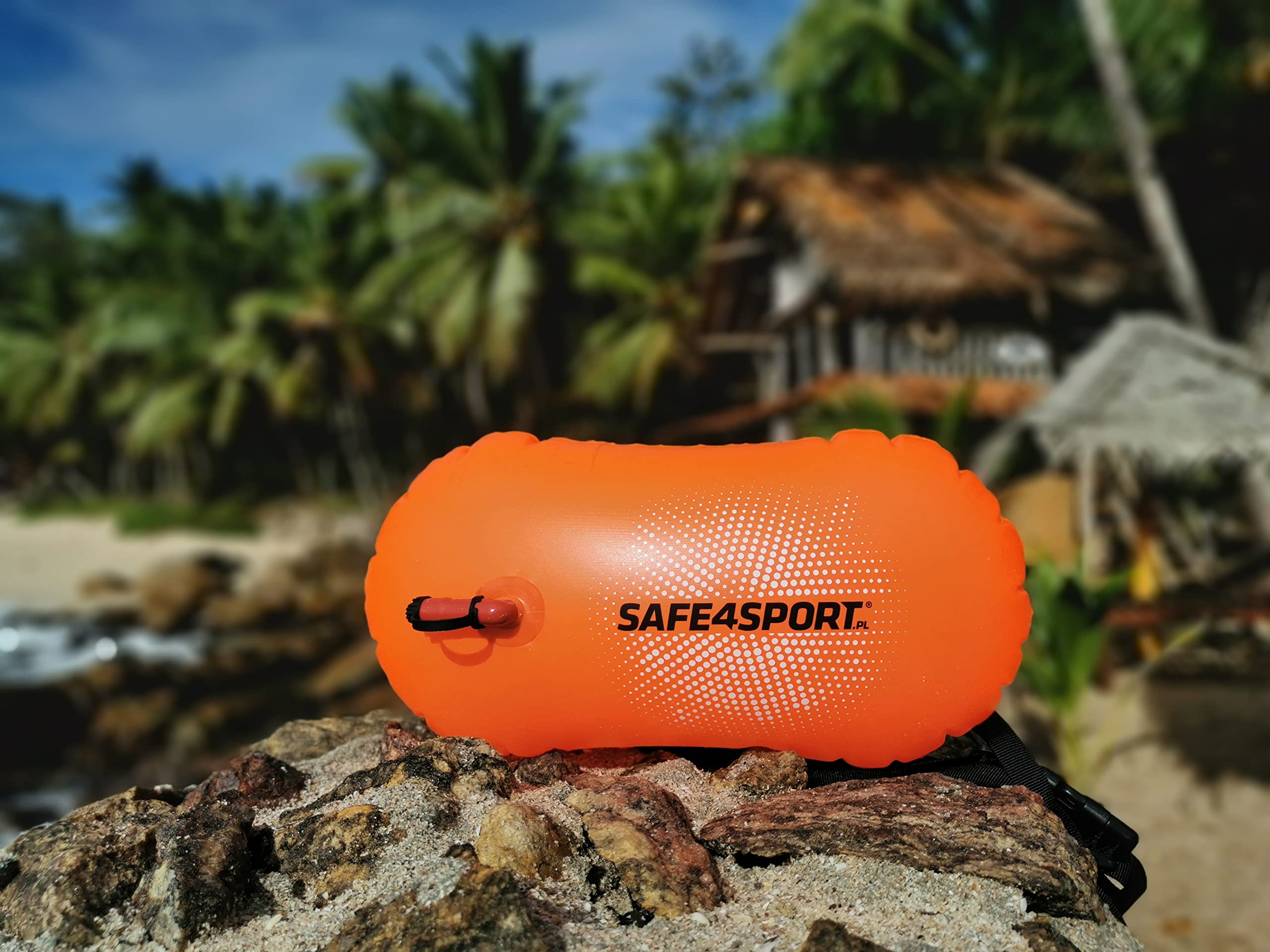 SAFE4SPORT Schwimmboje Erwachsene - Effizient Schwimmhilfe - Ideal für Leute, die für Schwimmen Trainieren - Aufblasbar Buoy - Höchst Sichtbar für Sicheres Baden