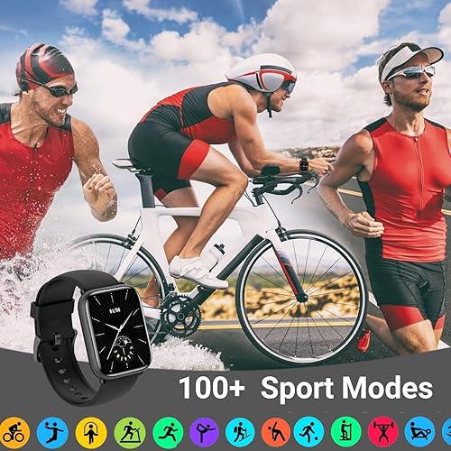 Miniatura 8 de Reloj inteligente para hombres y mujeres, pantalla táctil completa de 1.8 pulgadas, más de 100 modos deportivos, reloj de seguimiento de actividad