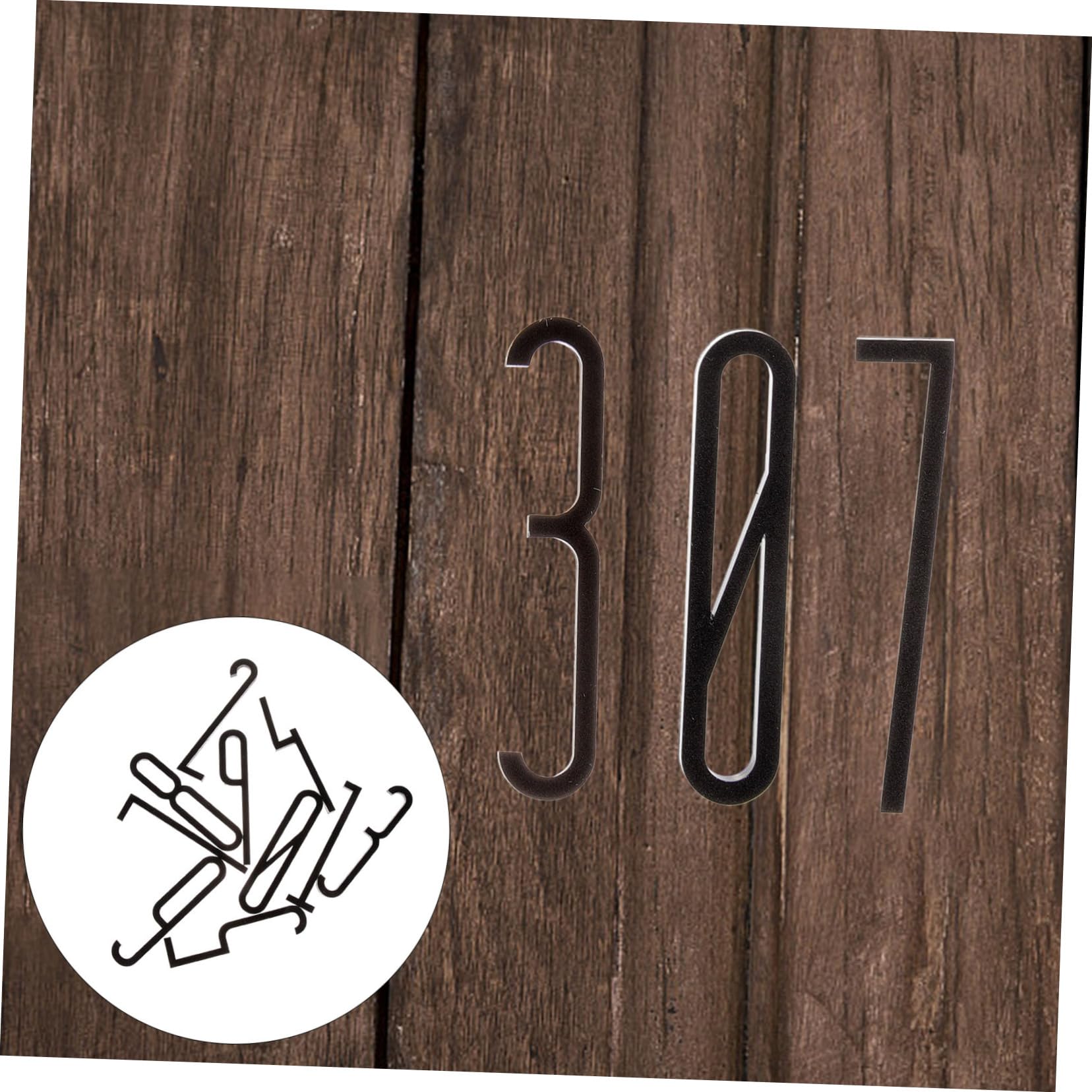 5 ensembles Autocollants Muraux Numériques Numéros De Maison Par Chiffres Plaque De Numéro De Maison Plaques D'Adresse En Zinc Plaque De Numéro De Maison 10 pièces * 5