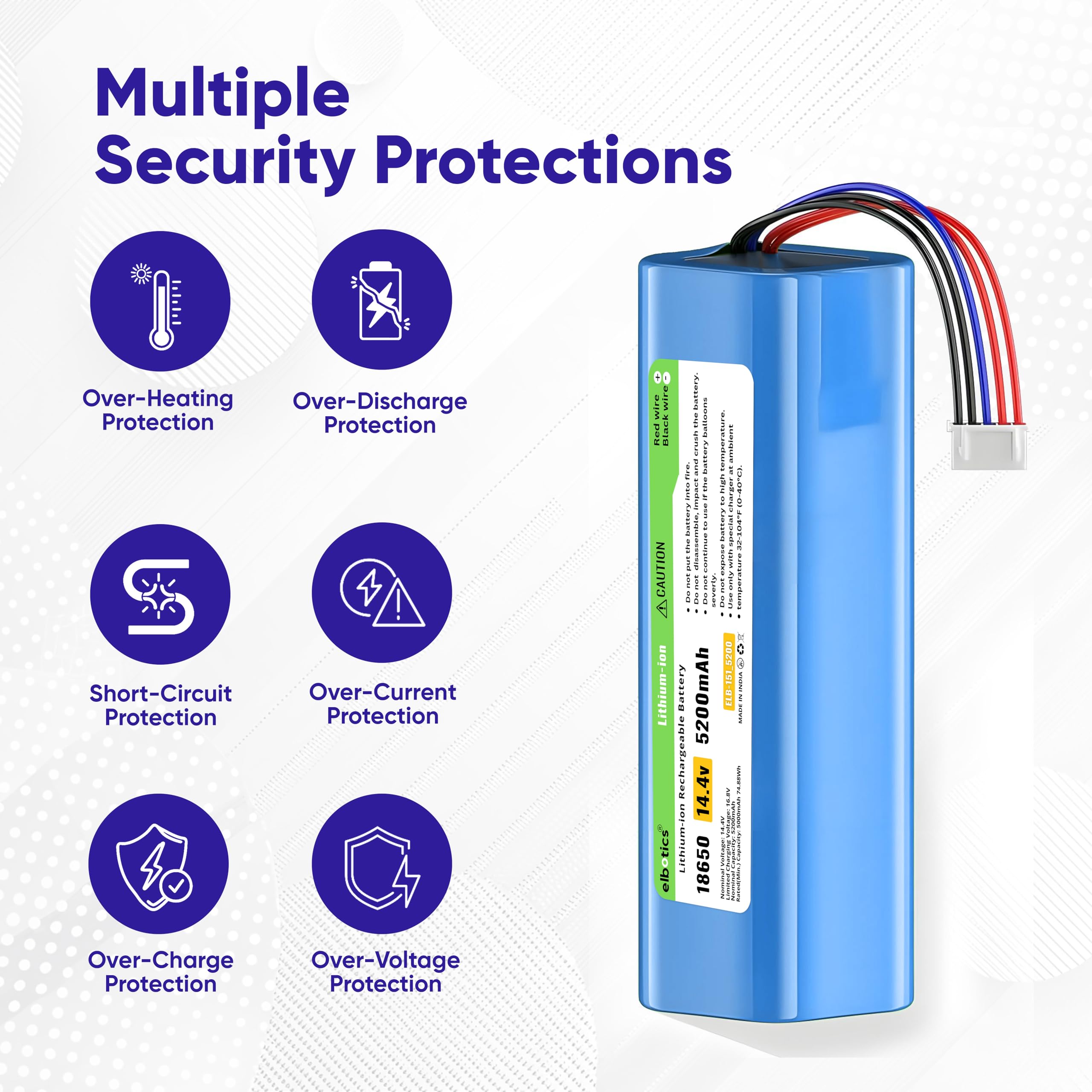 ANTIEE 5200mAh Vacuum Cleaner Batterie pourr Ecovacs Deebot T5 Max T5Power T5 Hero T8 Max T8Aivi T8 Powe T9 Max T9Aivi T9 Power T10 X1 DX65 DX93 DX96 DBX11 S10 LI 144 5200 14.4V