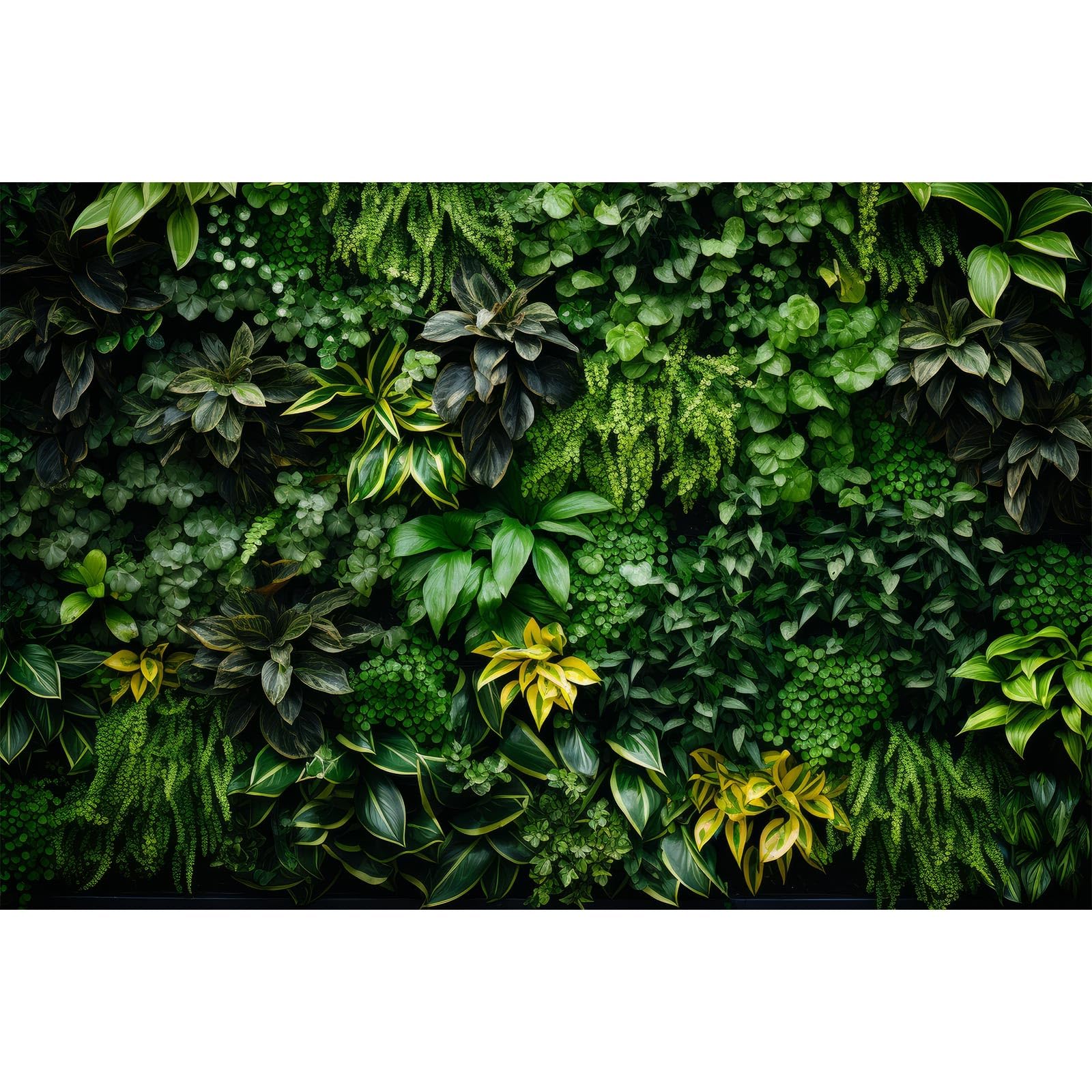 Vertical Garden Aquarium Background Lush Green Tropical Leaves Terrarium Background Living Wall Tropical Green Plants Fish Tank Background Natural Green Leaves Reptile Habitat Background 30x18in