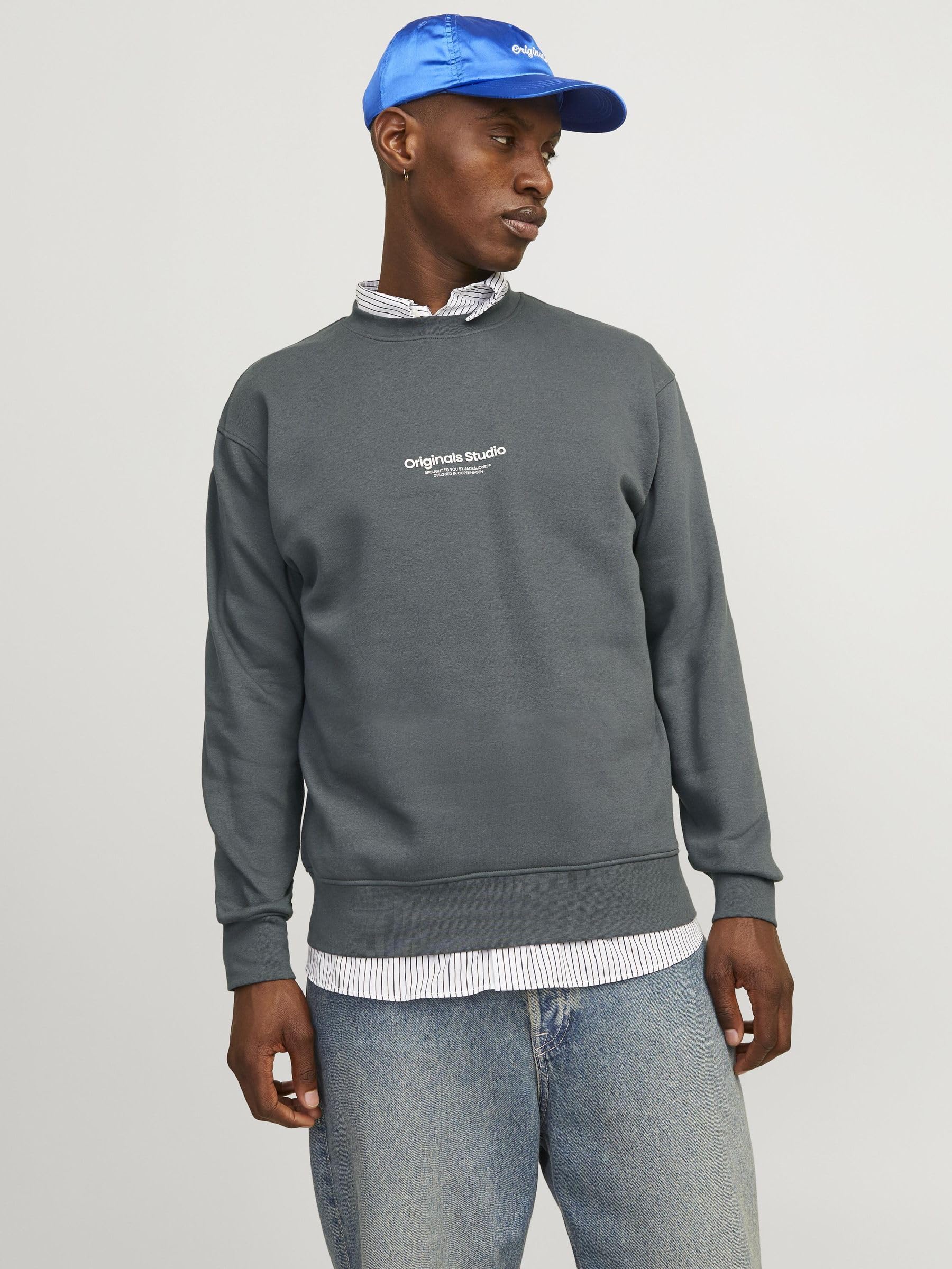 JACK & JONES Sweat-Shirt Sweat à col Rond Imprimé