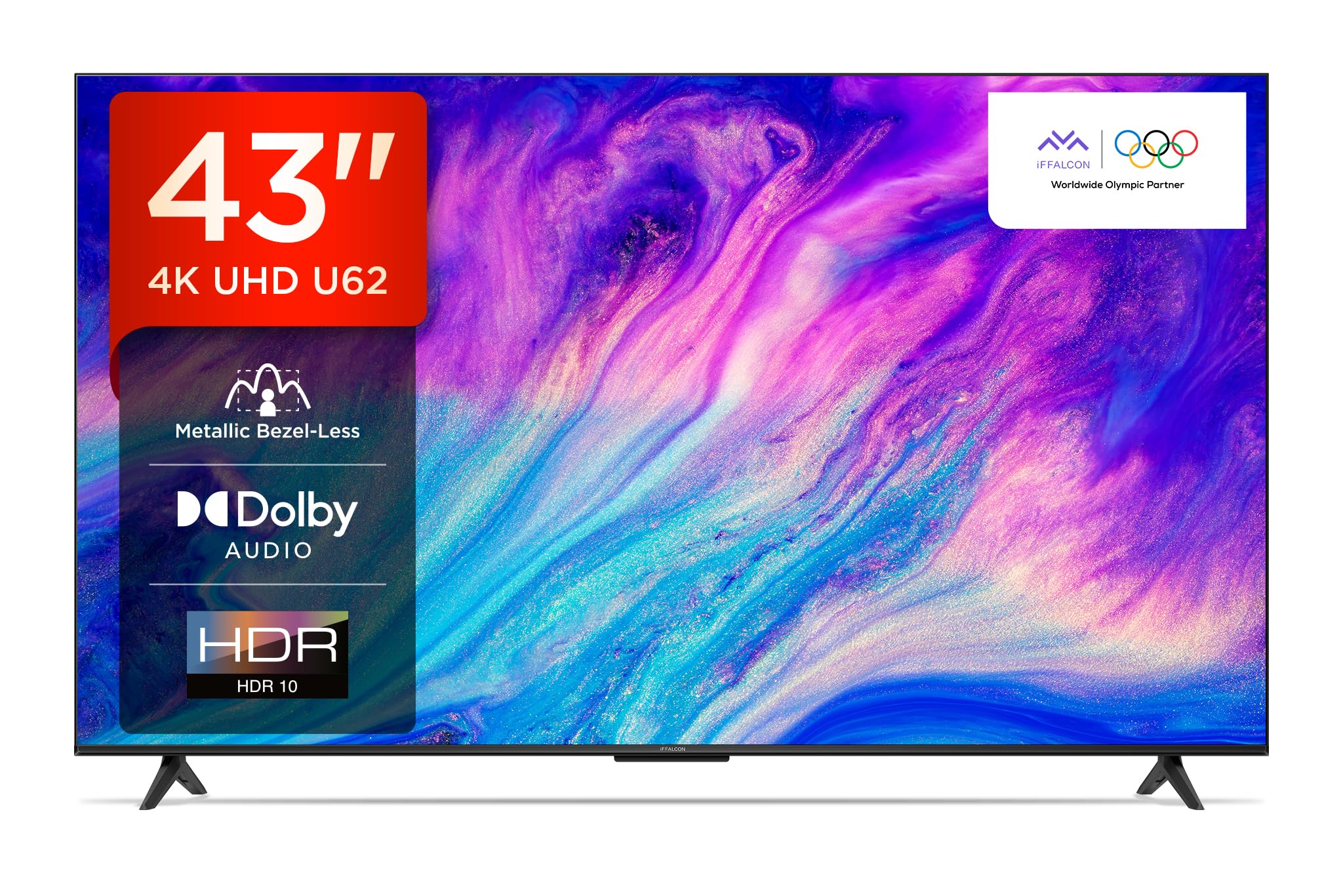 iFFALCON 108 cm (43 inches) 4K Ultra HD Smart LED Google TV iFF43U62 (Black)