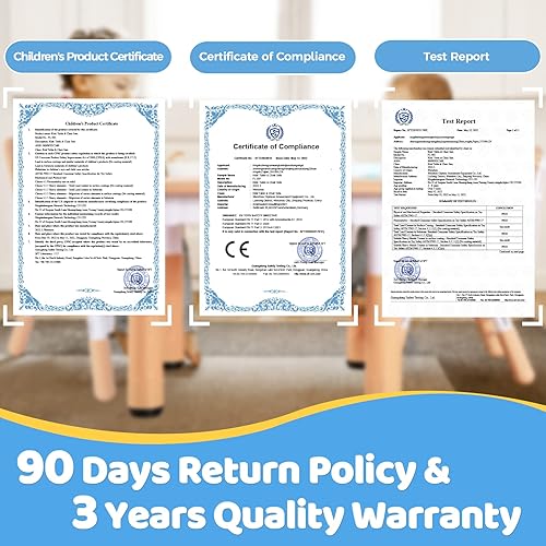 Miniatura 6 de FUNLIO Silla ajustable para niños (2 unidades), silla de 3 niveles de altura ajustable para niños de 3 a 8 años, silla infantil resistente con