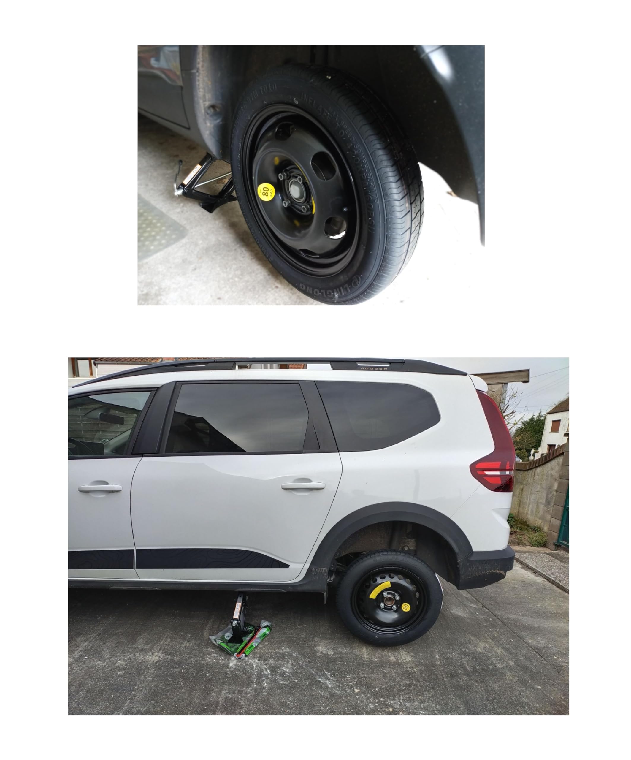 Kit Ruotino di Scorta 16" compatibile con Nuova Lancia Ypsilon 2024 con Cric, Chiave, Guanti e Sacca