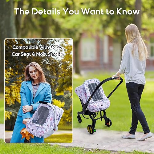 Miniatura 6 de Funda de asiento de automóvil para bebé, funda de asiento de automóvil infantil con ventana de malla, funda elástica para asiento de automóvil para