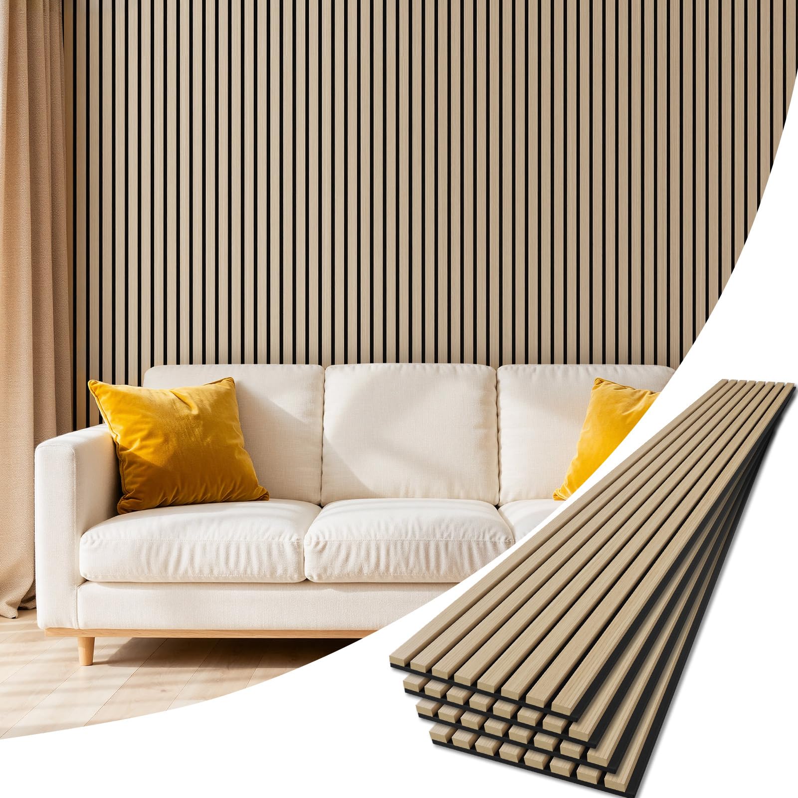 Amazon.com: Vellorise 4 Pack Wood Panels for Wall, 94.4