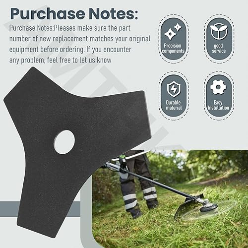 Miniatura 7 de AC04105 - Cuchilla de repuesto de 8 pulgadas para Ryobi desbrozadora Expand-It Modelos RY254BC, RY40255-BRC, RYBRC77, Cuchilla de corte de cepillo