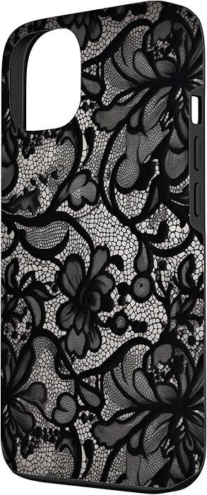 Motif Vintage en Dentelle Noire Coque pour iPhone 13