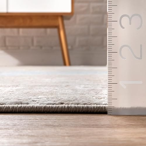 Miniatura 2 de nuLOOM alfombra para corredor Cyn Abstract dorada de 2 pies 8 pulgadas x 8 pies