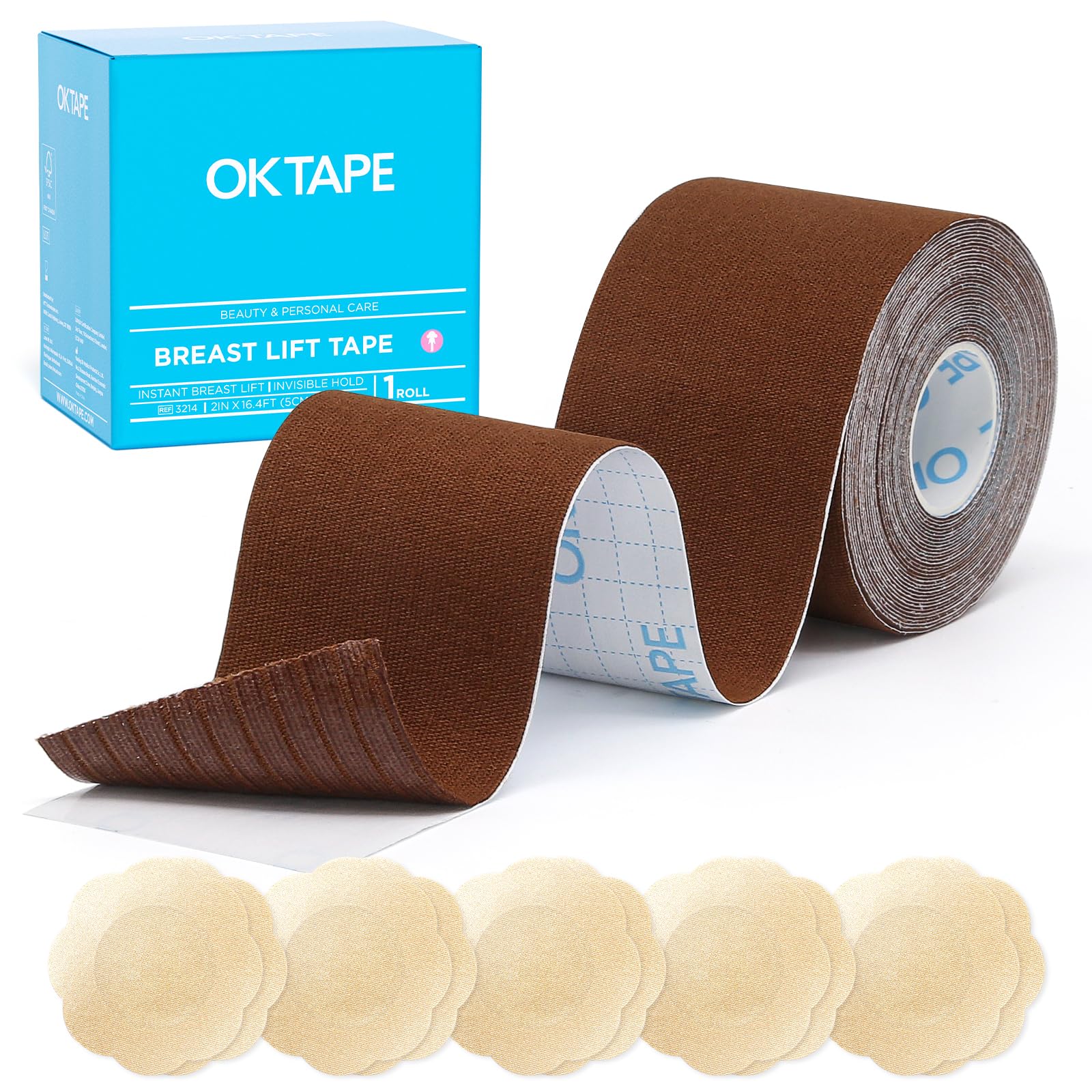 OK TAPE Breast Lift Tape, Boob Tape for Large Breasts Lift 2in x 16.4ft