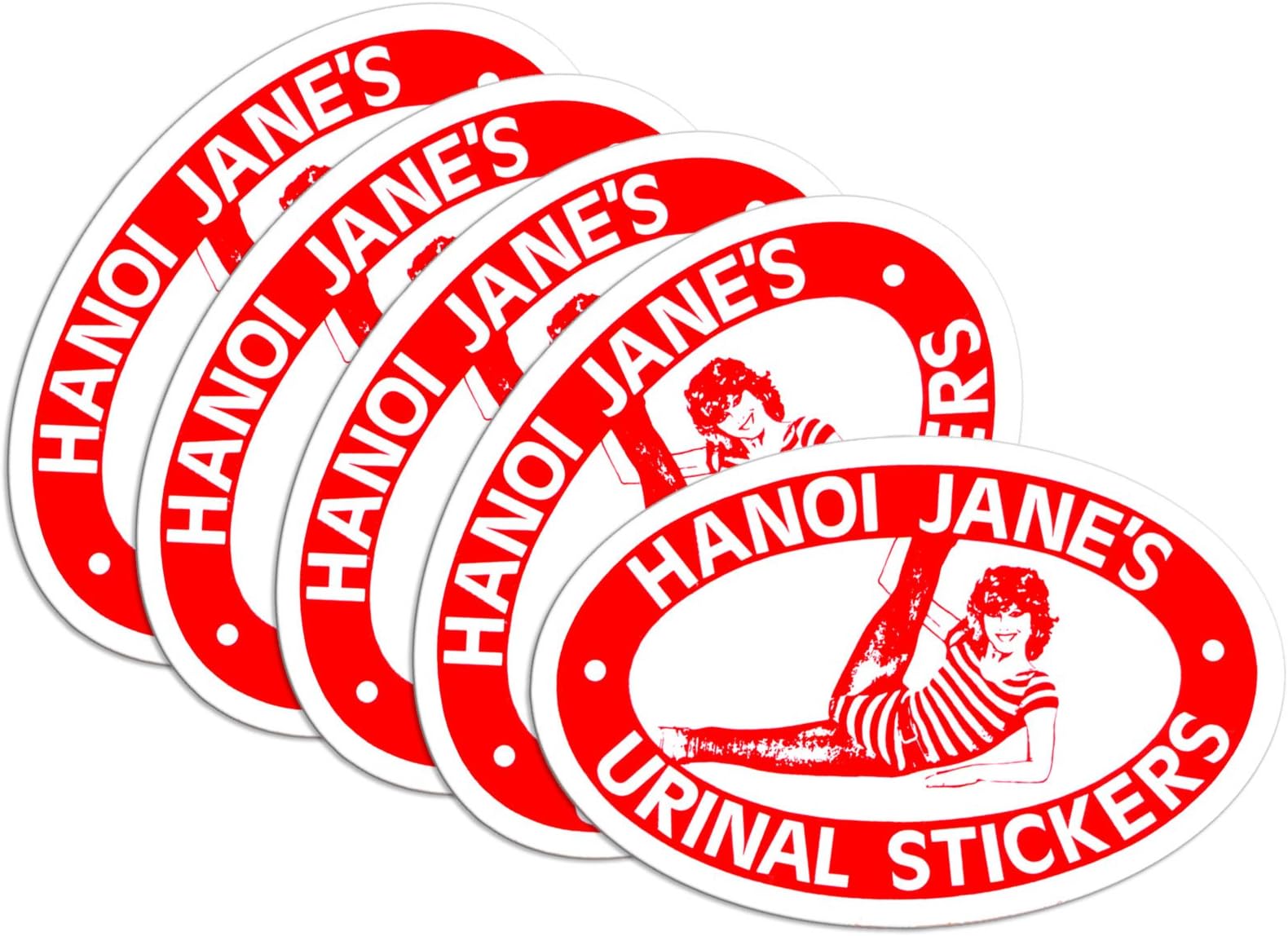 Hanoi Jane Urinal Stickers, Package of 6