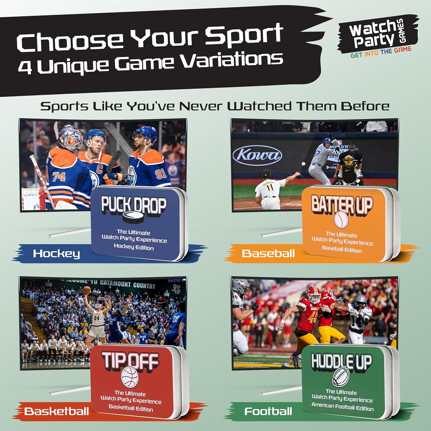 WATCH PARTY GAMES Huddle UP Live Football Card Game for Sports Fans, Party Nights & Family Fun - Image 7