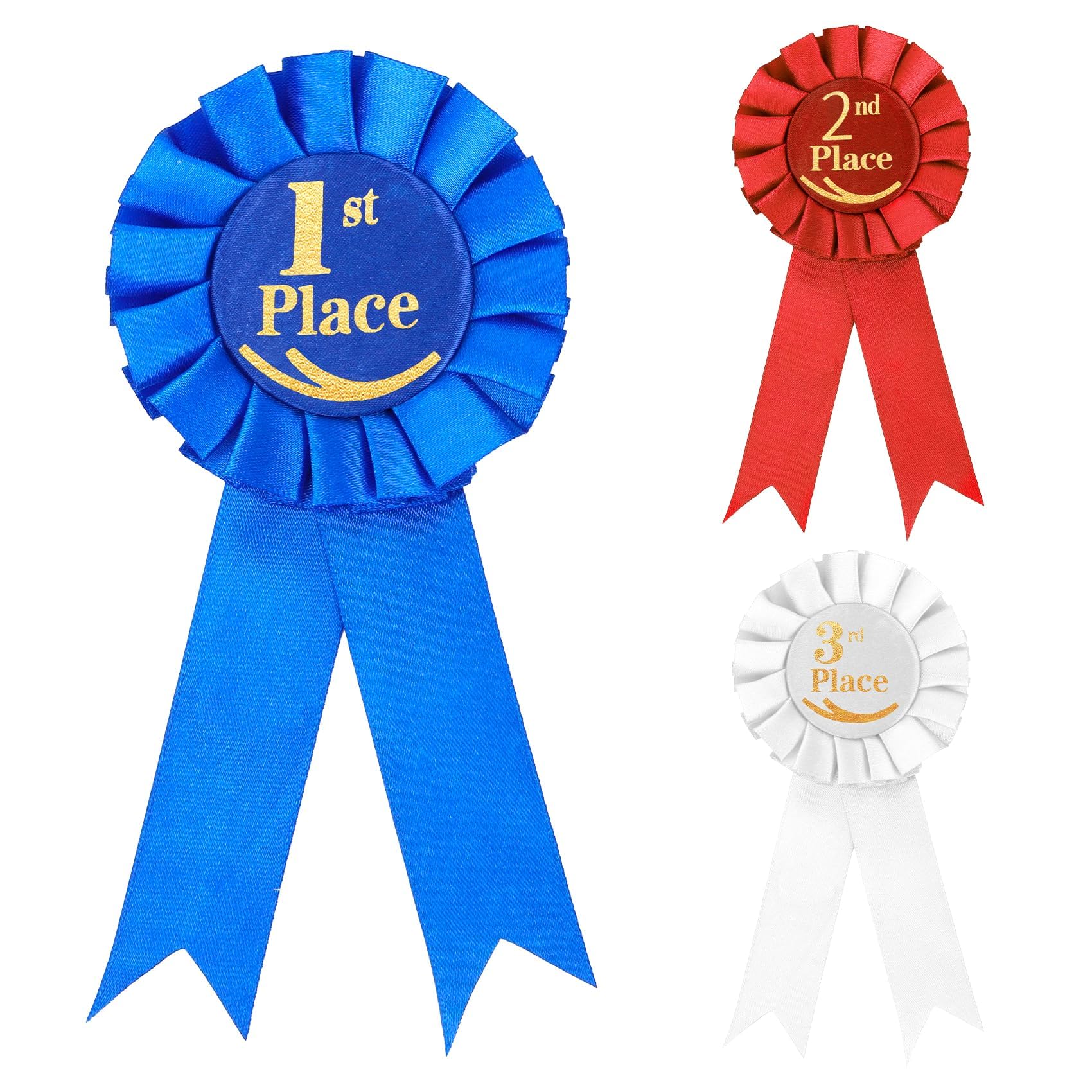 Rubans De Récompense Pour Rosette,Récompenses De 1re, 2e Et 3e Places,Rubans Rosace Pour Médailles,Rubans De Récompense Avec Rosace Pour 1ère,2e Et 3e Place,Pour Fête De Mariage,Compétition,Sport