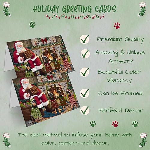 Miniatura 8 de Christmas Santa Express Delivery Red Truck Doberman Pinschers - Tarjetas de felicitación para perros - Tarjetas de invitación de mascotas adorables