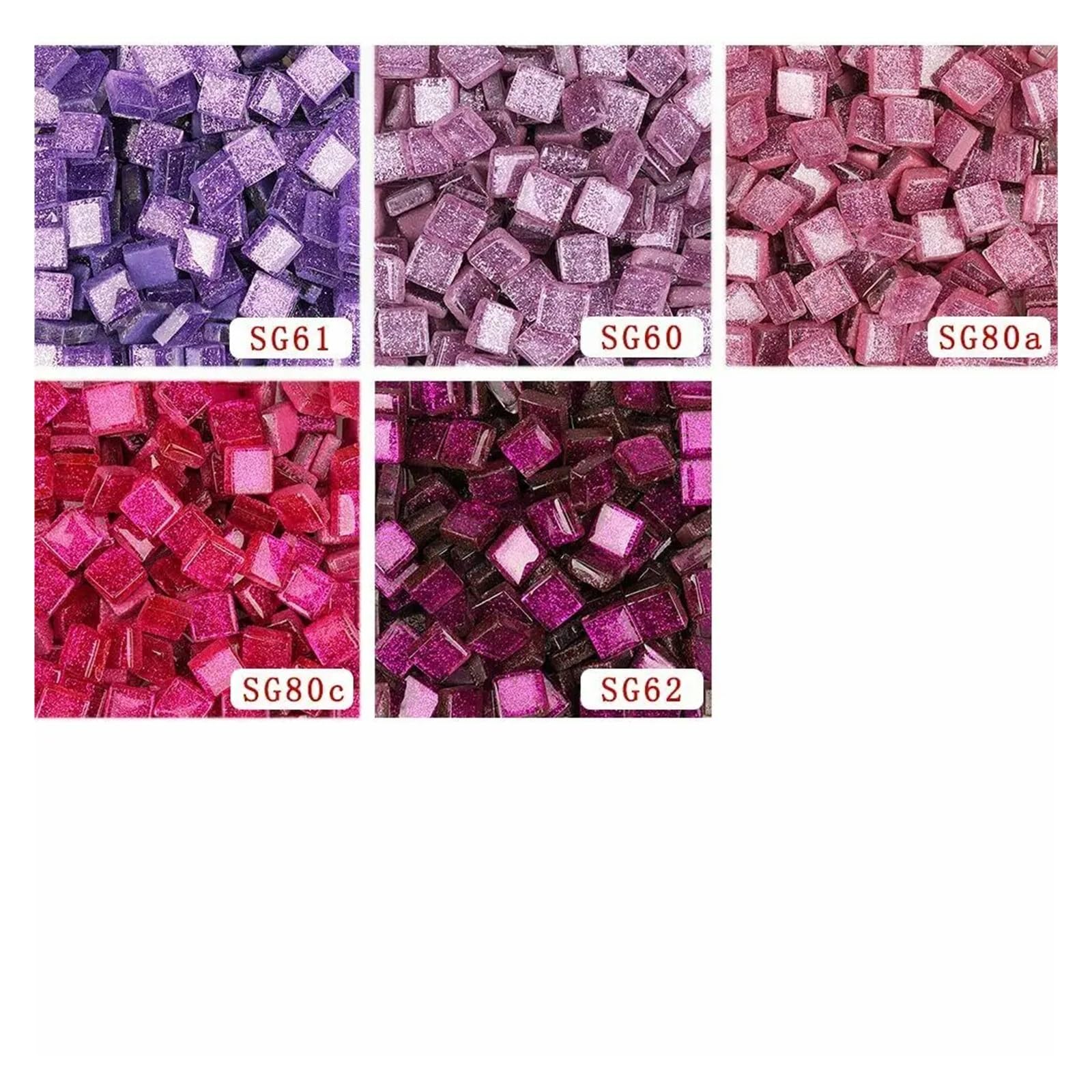 Azulejos de mosaico poligonales Arts, Azulejos de mosaico cristal multicolor 10x10 mm 205 piezas(S)