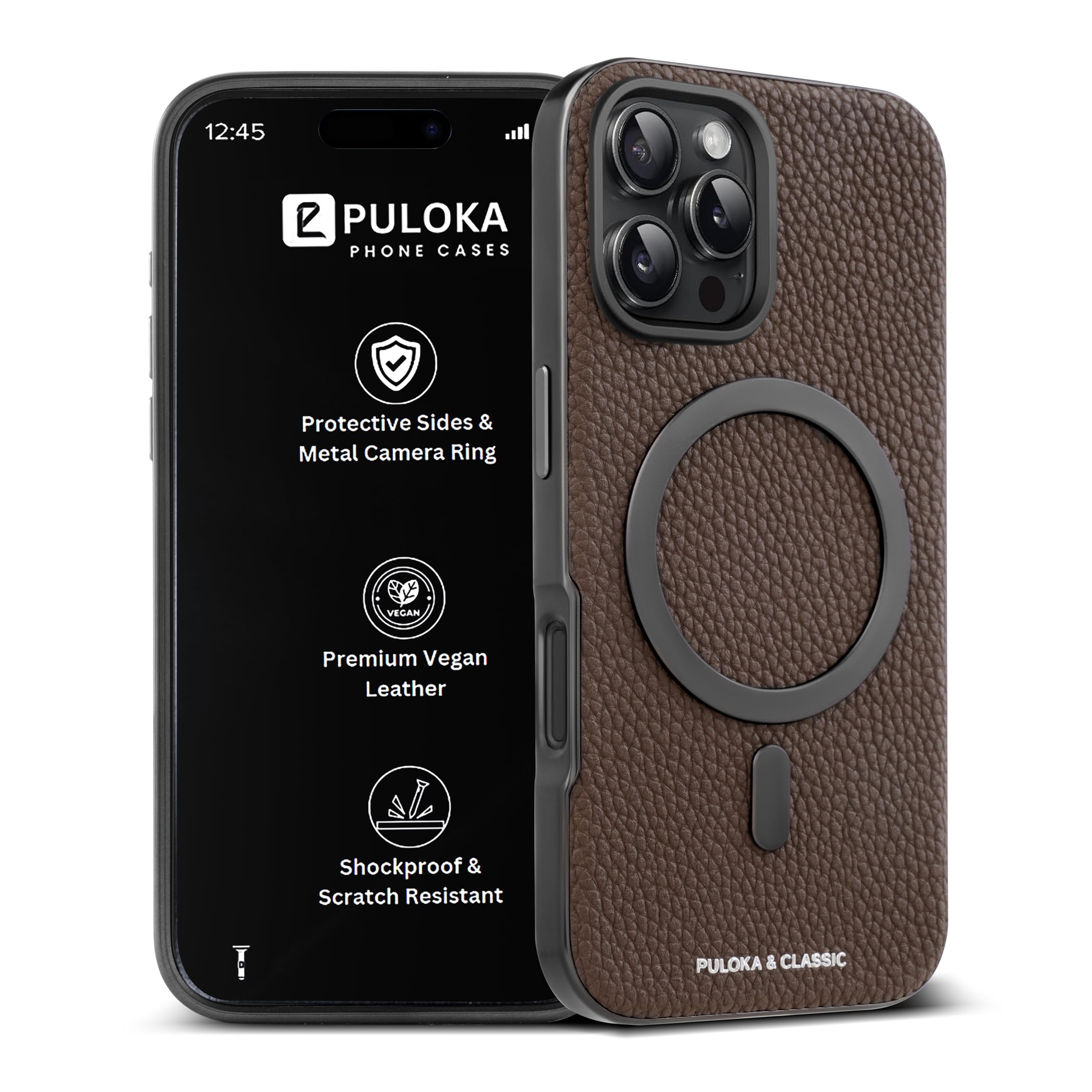 PULOKA Magfit iPhone 16 Pro Max Case - Vegan Leather -8