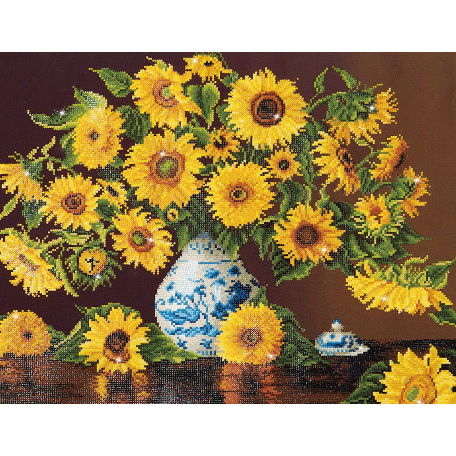 Amazon.com: DIAMOND DOTZ Sunflowers in a China Vase Floral