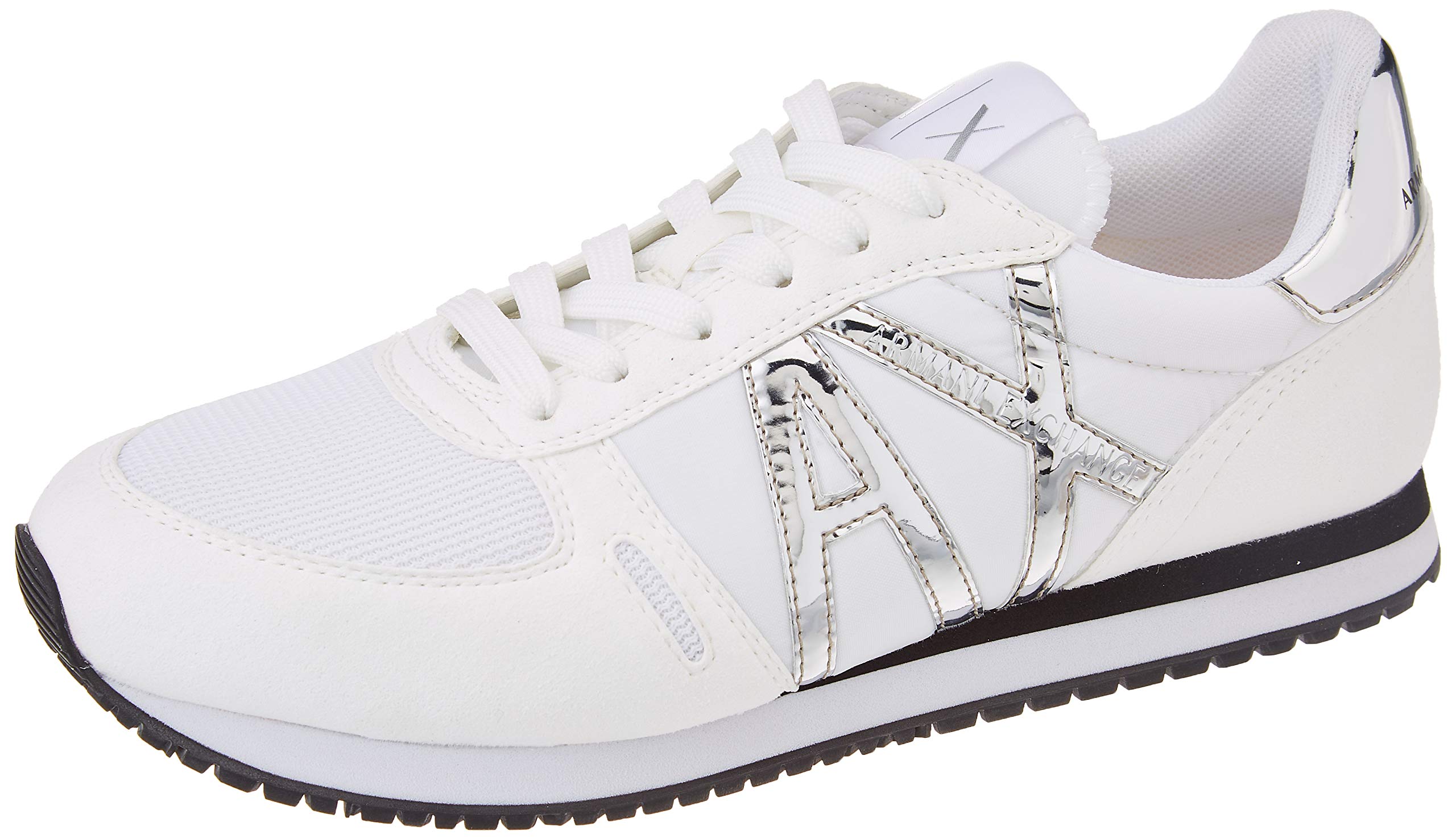 Armani Exchange Trainers Logo Black, White, 7 UK