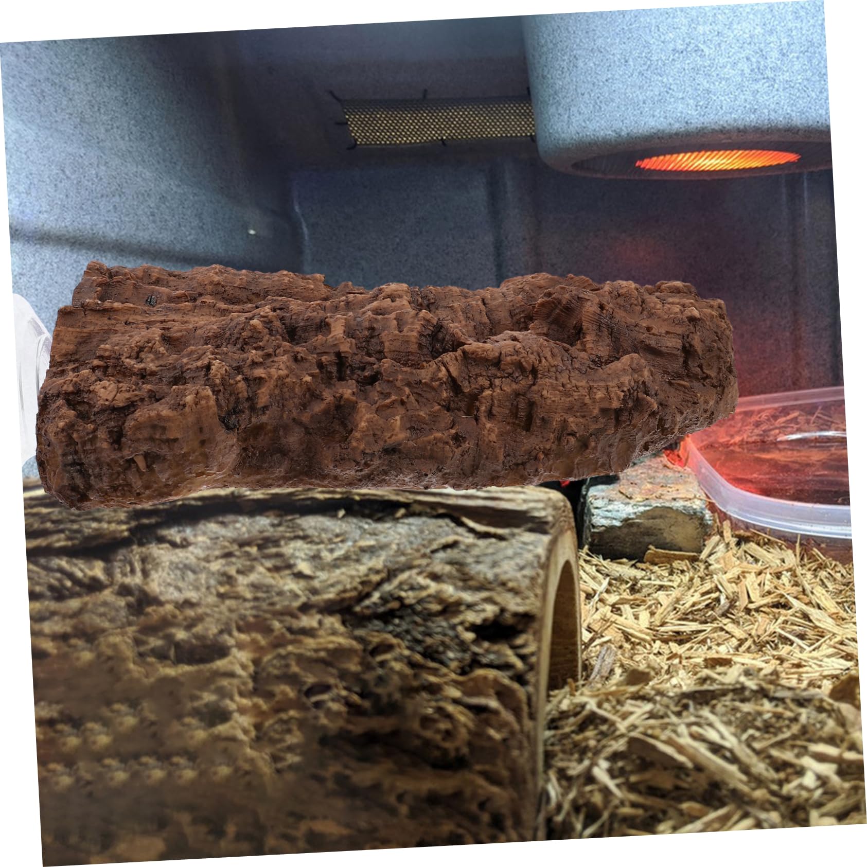 Happyyami Plataforma de Resina para Tortugas, Rampa para Bañarse para Terrario, Adorno de Acuario para Reptiles