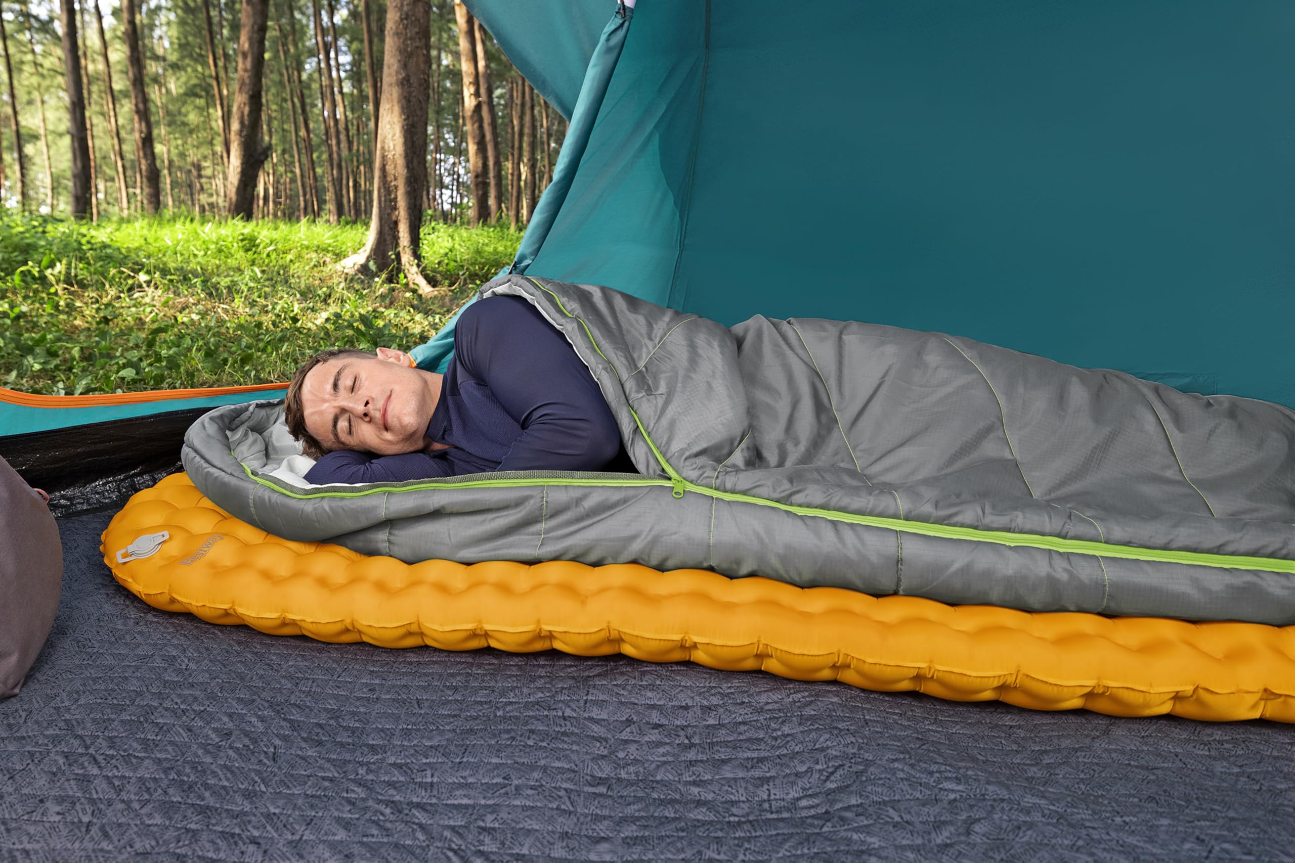 Bestway RidgeLite Izolowana duża podkładka do spania dla mumii, 1,93 m x 63,5 cm x 7,5 cm