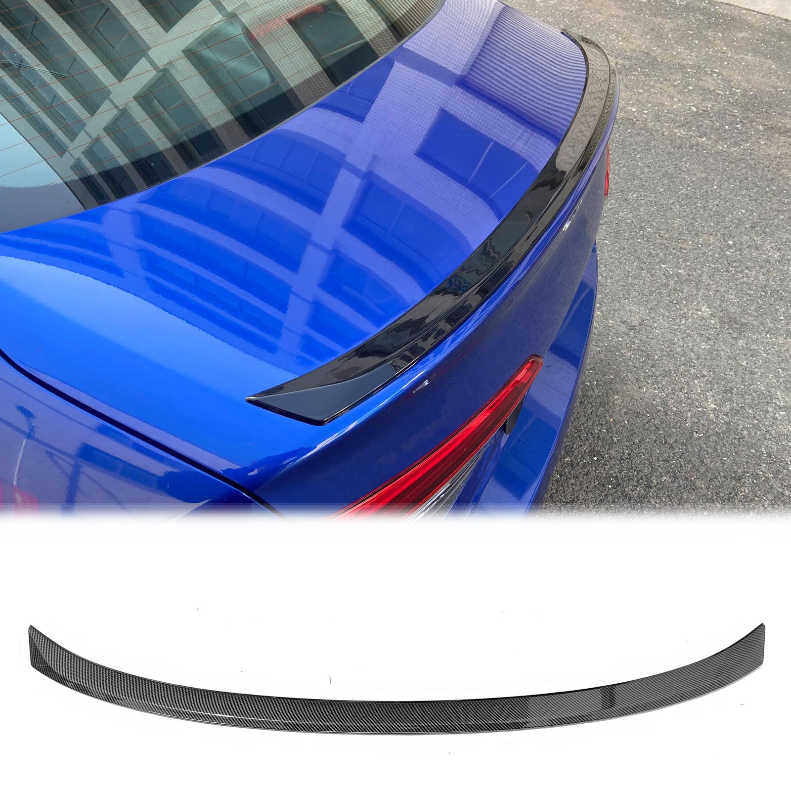 FREEMOTOR802 Trunk Spoiler, Compatible with 2022-2025 Honda Civic Sedan 4-Door, Sport Style ABS Rear Deck Lid Spoiler Wing Tail Trunk Lip Trim, Carbon